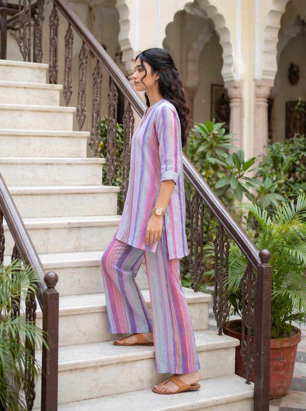 Lavender Breeze Striped Set