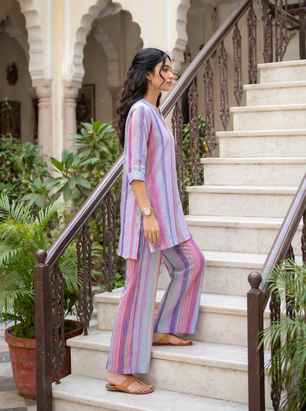 Lavender Breeze Striped Set