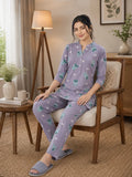 Lavender Teddy Bear Kurti Set