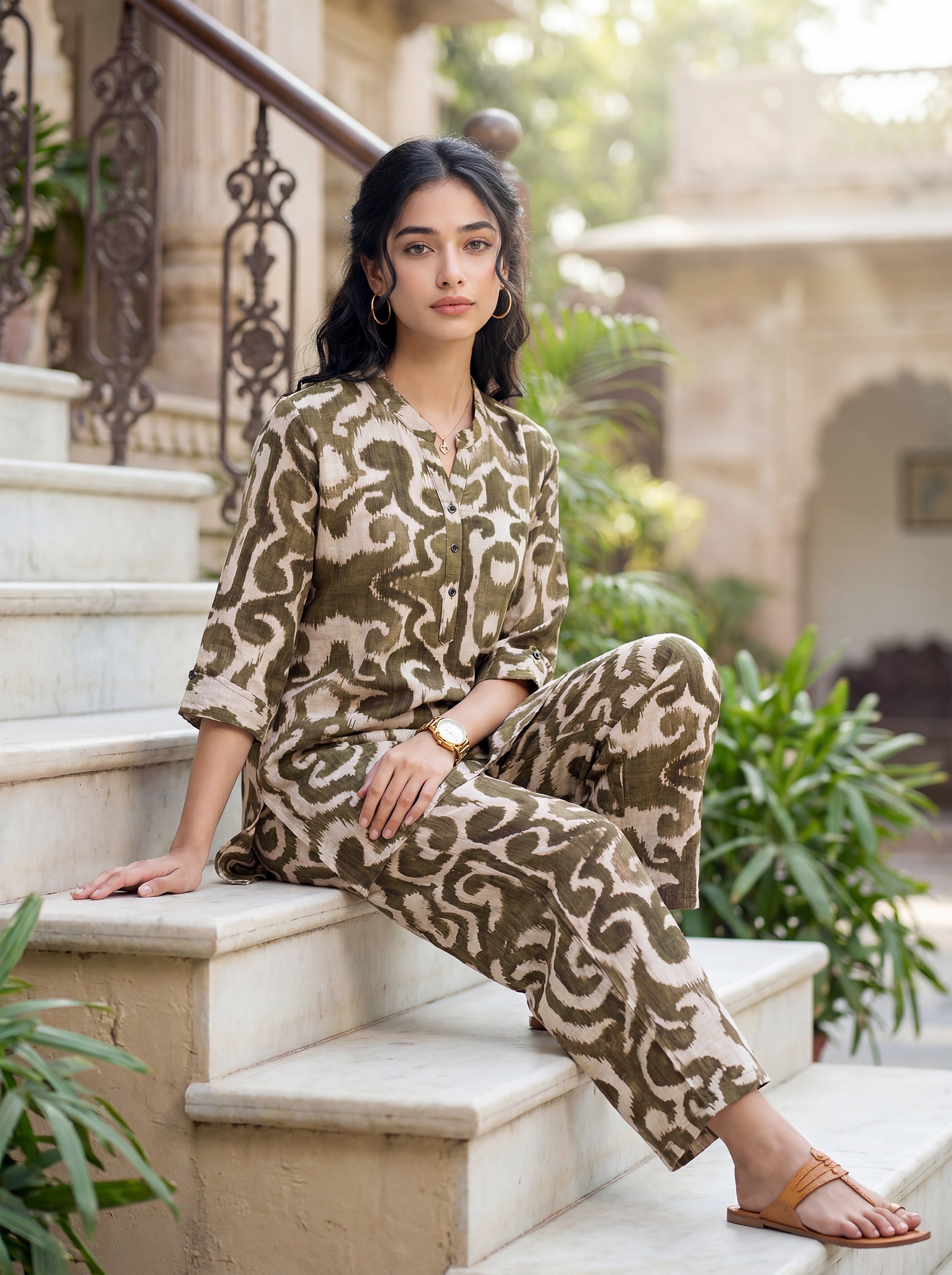 Forest Whirl Kurti Set