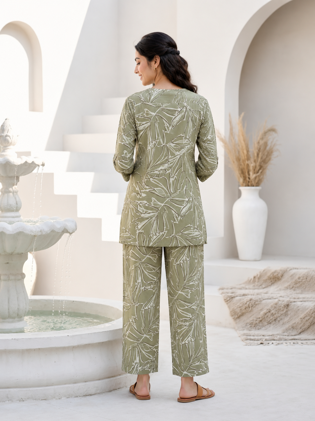 Sage Leaf Kurti Set