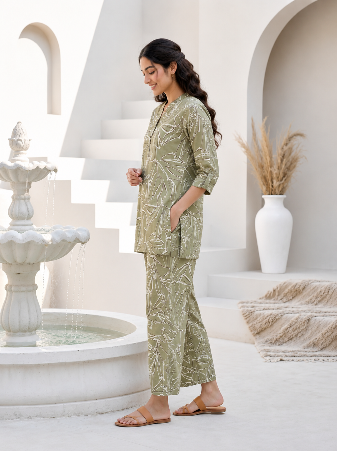 Sage Leaf Kurti Set