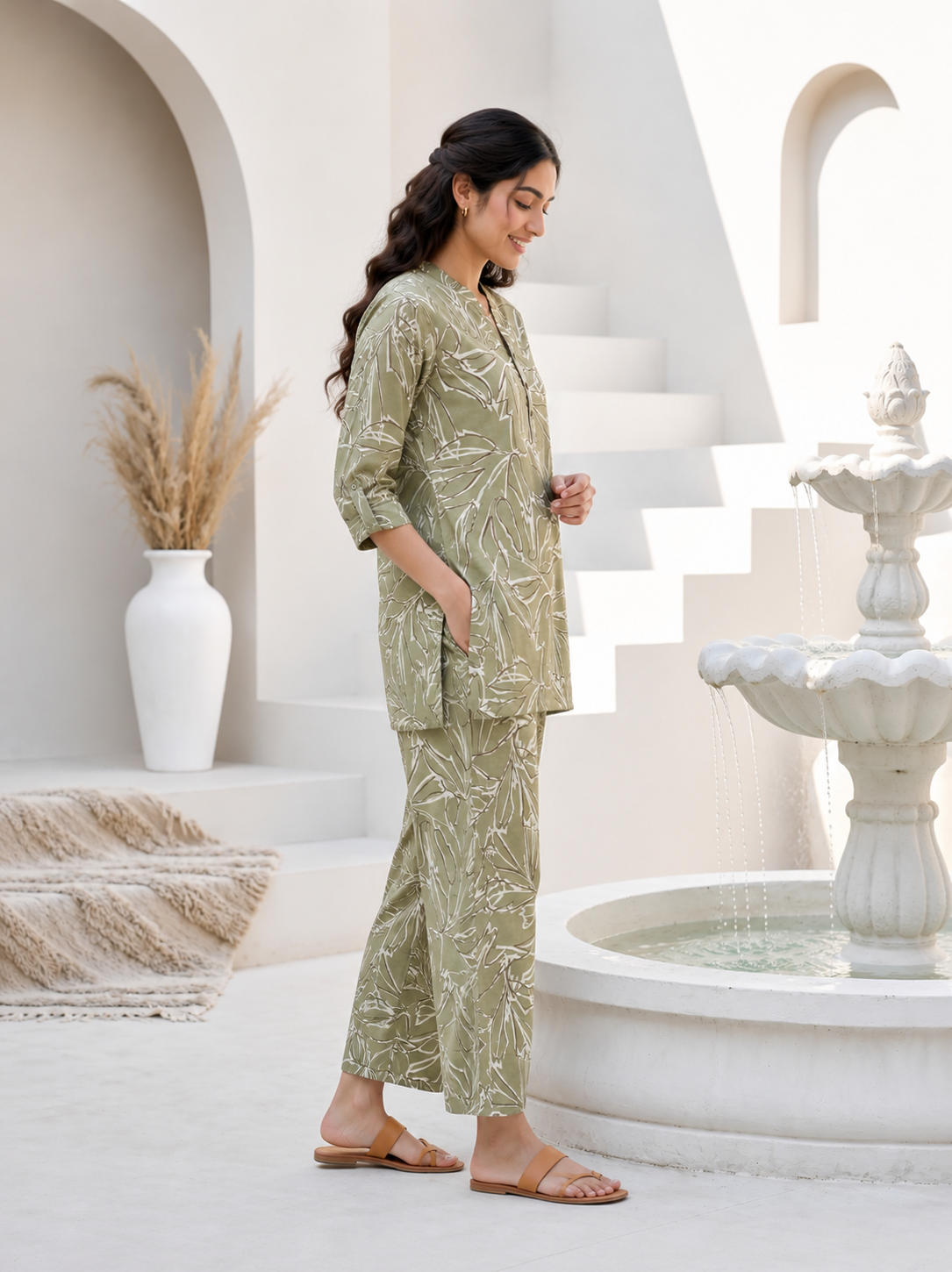 Sage Leaf Kurti Set