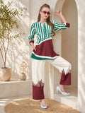 Abstract Digital Print Rayon Co-ord Set