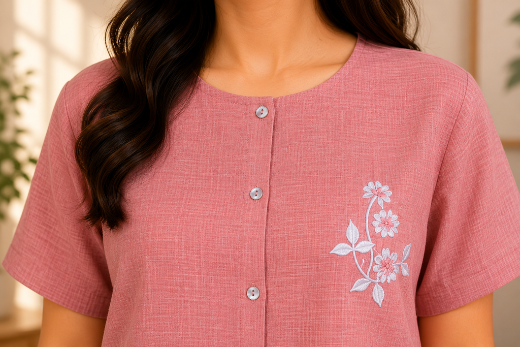 Floral Motif Linen Set
