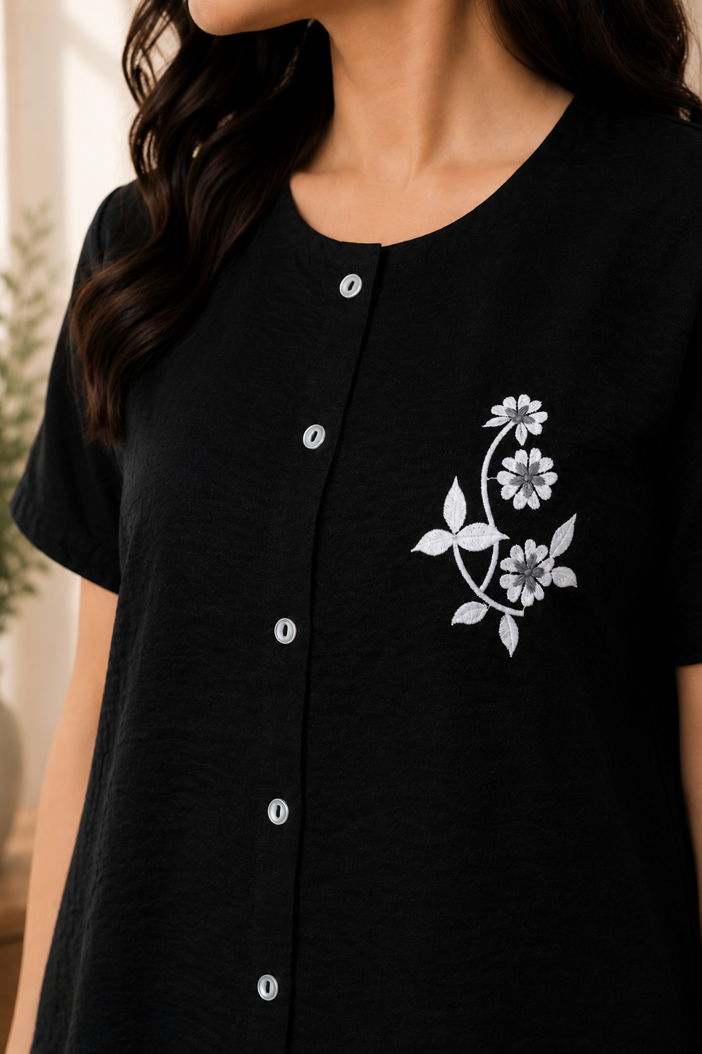 Floral Motif Linen Set