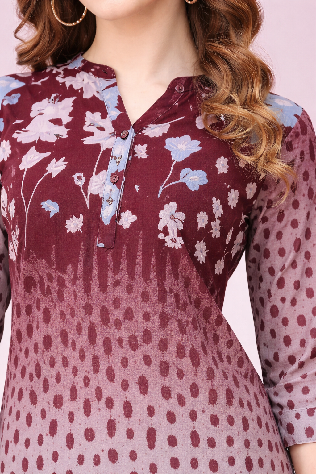 Wine Blossom Printed Set