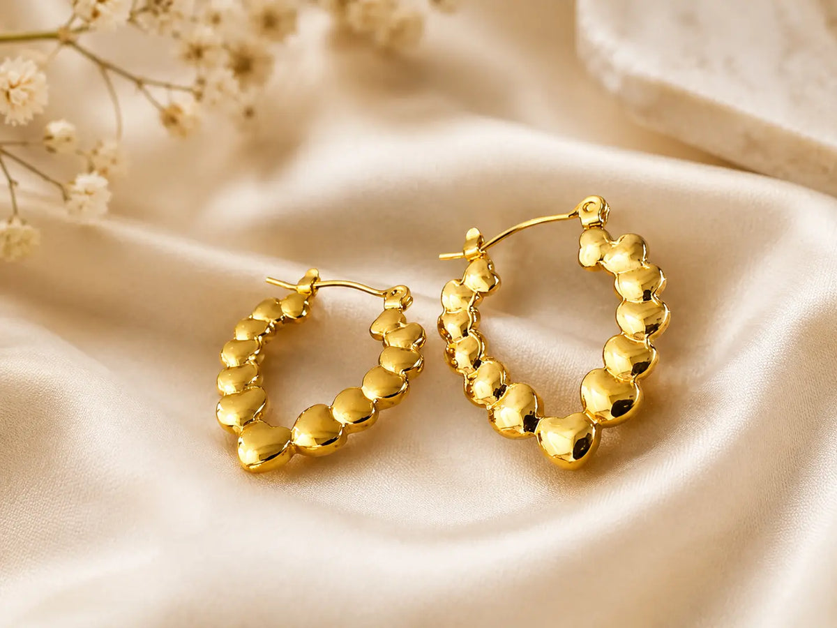 Anti Tarnish Earrings - Gold Finish
