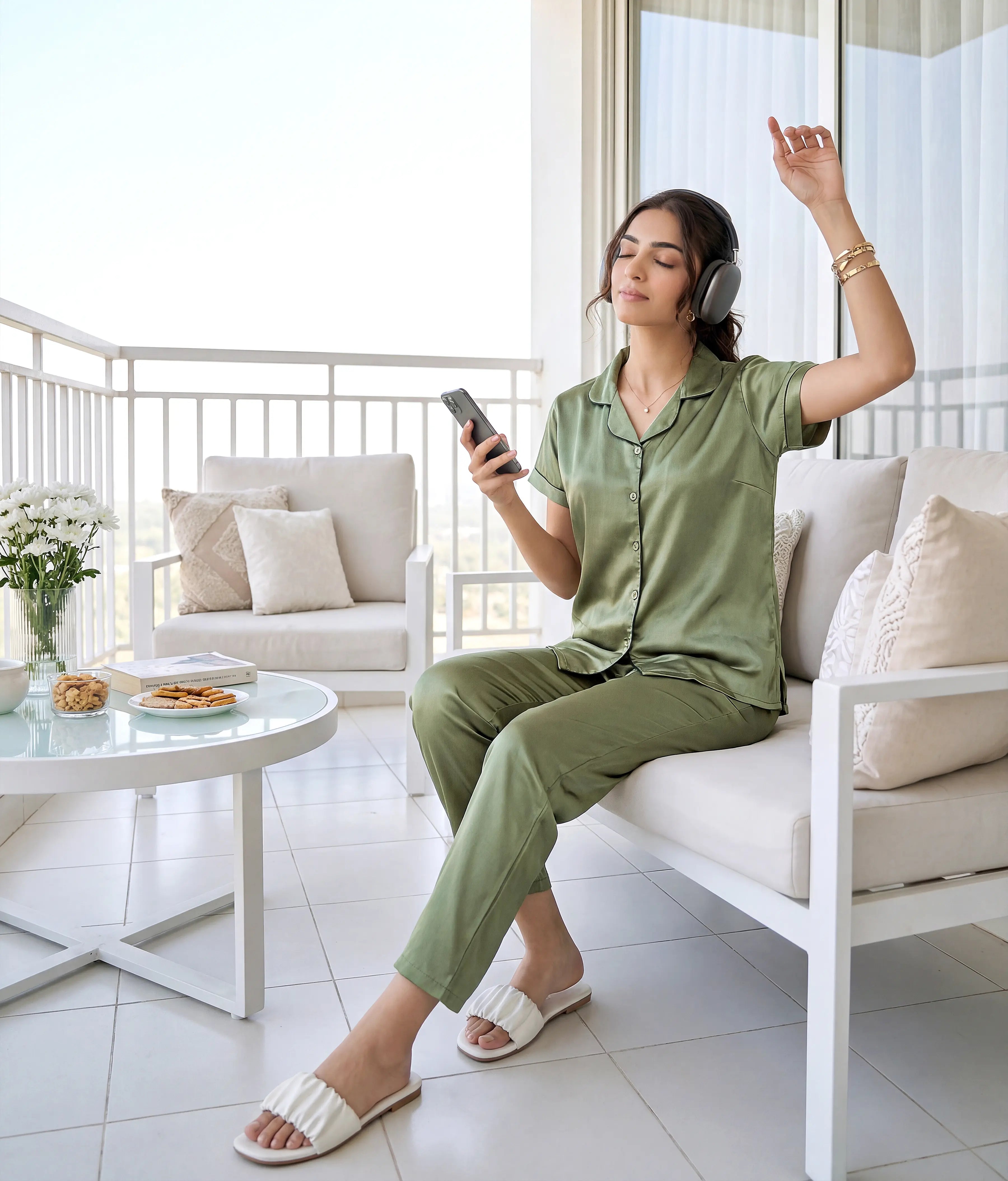 Sage Silk Comfort Set