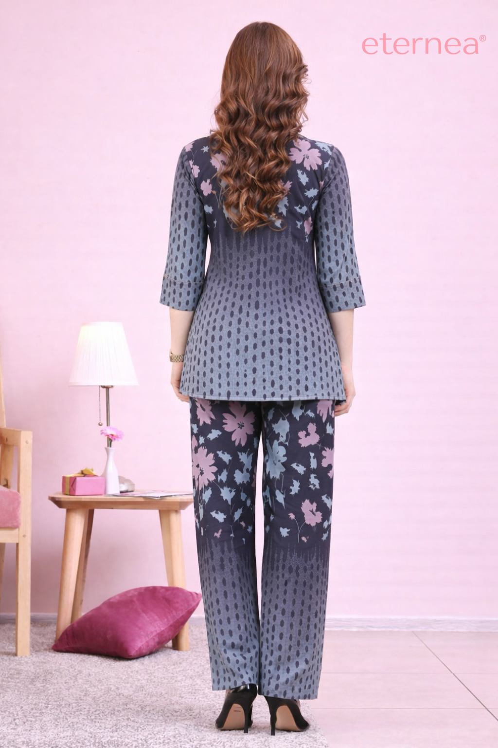 Indigo Charm Printed Set