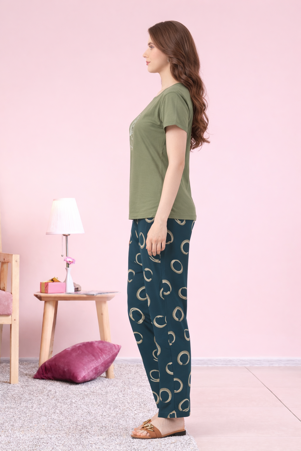 Olive Aura Lounge Set